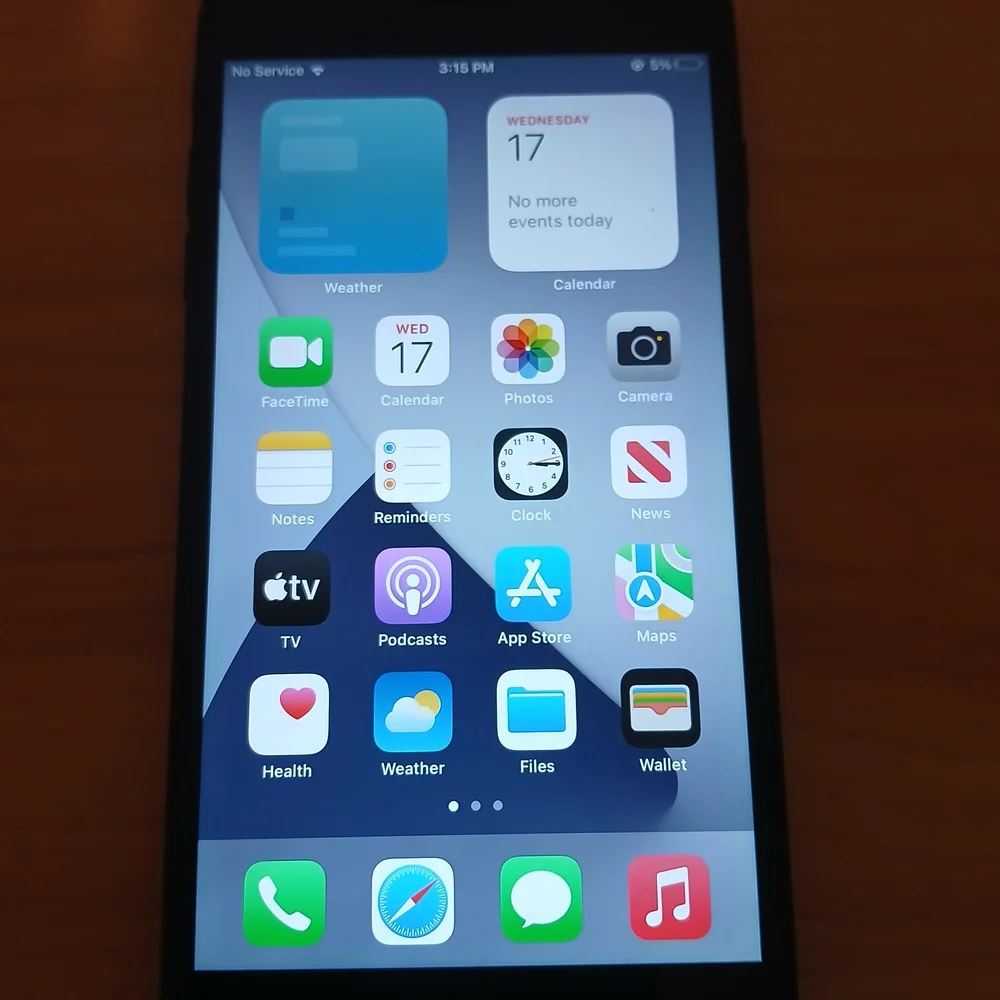 Black Smartphone with Blue Screen